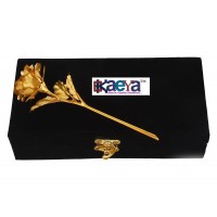 OkaeYa 24k Gold Rose 25cm with Black Velvet Box - Exclusive Gifts For Diwali, House Warming, Wedding, Anniversary, Birthday Gift